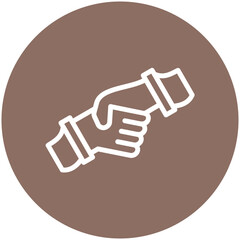Handshake vector icon illustration of Achievements iconset.