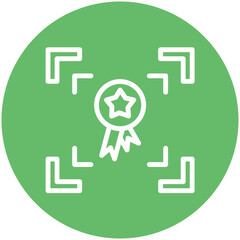 Fototapeta premium Focus vector icon illustration of Achievements iconset.