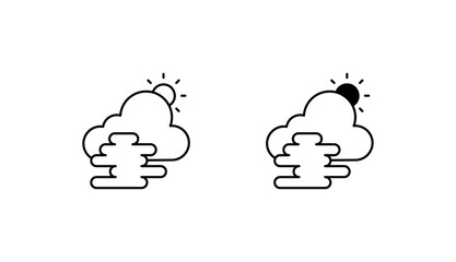 Fog icon design with white background stock illustration