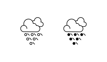 Hail icon design with white background stock illustration