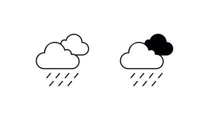 Rain icon design with white background stock illustration