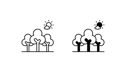 Nature icon design with white background stock illustration