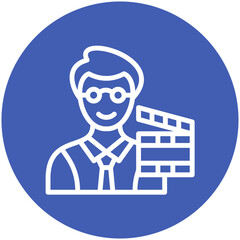 Casting vector icon illustration of Filmmaking iconset.