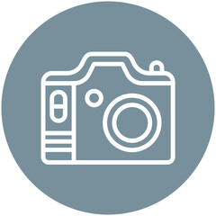 Camera vector icon illustration of Filmmaking iconset.