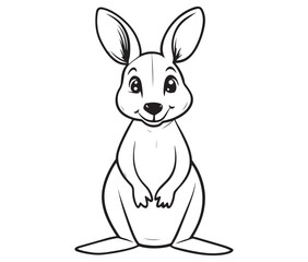 Obraz premium Cartoon kangaroo illustration vector