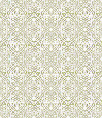 Seamless arabic geometric ornament based on traditional arabic art. 