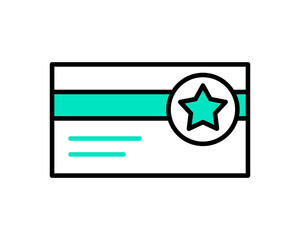Illustration of a card with a star, symbolizing a VIP membership or customer loyalty program
