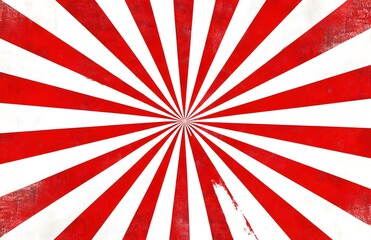 Sunburst background. Red and white background with swirls of red, creating an abstract pattern. The center is filled with large lines