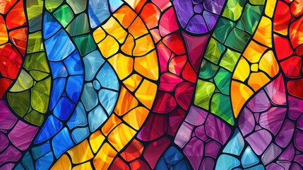colorful tile background glass window