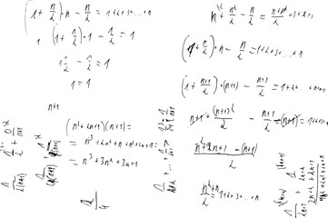 Mathematical equation. Solving mathematical problems.