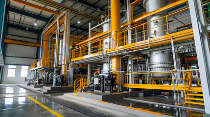 The plant is a complex for oil refining and production of various types of fuel. AI Generated