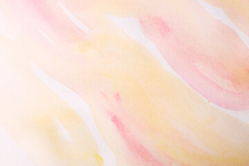 Watercolor abstract background peach yellow  colors.
