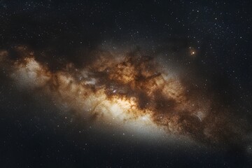 Fototapeta premium Starry sky, Milky Way galaxy at the center of the frame, dark background
