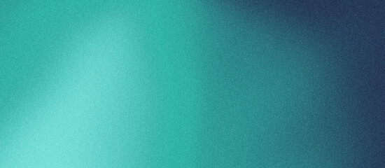 Grainy navy blue teal green gradient background with blazing blue light and noise texture effect banner in the background