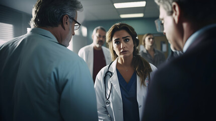 A healthcare professional communicating with a patients