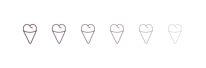 premolar outline icon. Linear vector from medical concept. 6 different line style premolar icon included thin, light, regular, medium, bold, black