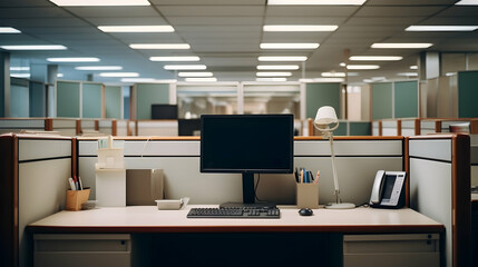 An immaculate office cubicle