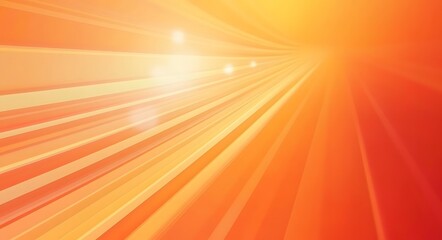 Obraz premium Abstract orange sunburst background with rays of sunlight, illustration. Bright yellow and red radiating lines. Background design for a summer or spring concept, with a glowing light effect. 