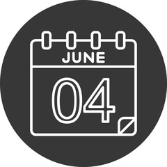 4 June Vector Icon Design