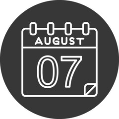 7 August Vector Icon Design