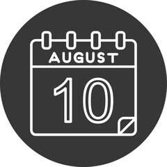 10 August Vector Icon Design