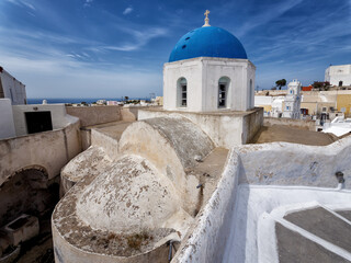 Megalochori village, , Santorini archipelago.