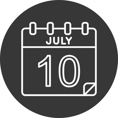 10 July Vector Icon Design
