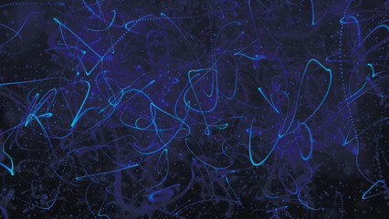 Digital technology background. Dynamic wave of glowing dots. Colorful music wave. Bright lines. Futuristic background for presentation design. Vector