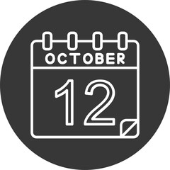 12 October Vector Icon Design