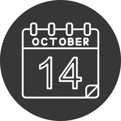 14 October Vector Icon Design