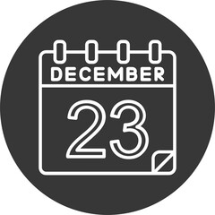 23 December Vector Icon Design