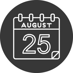 25 August Vector Icon Design