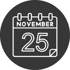 25 November Vector Icon Design