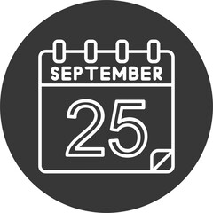 25 September Vector Icon Design