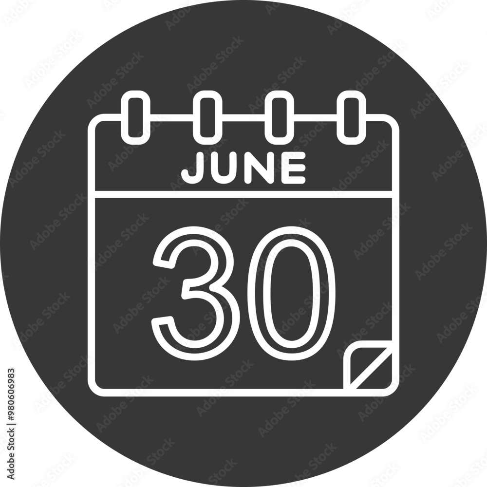 Poster 30 June Vector Icon Design