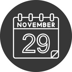 29 November Vector Icon Design