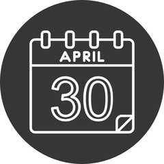 30 April Vector Icon Design