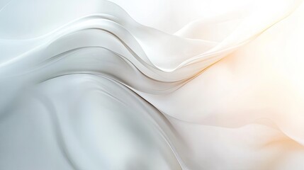 Obraz premium A bright and simple abstract white background, with smooth lines and gradients creating a serene, elegant appearance.