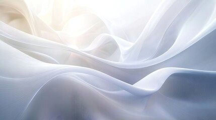 Fototapeta premium A bright and simple abstract white background, with smooth lines and gradients creating a serene, elegant appearance.