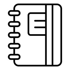 Notebook line icon