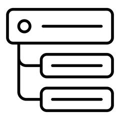 Subtasks line icon