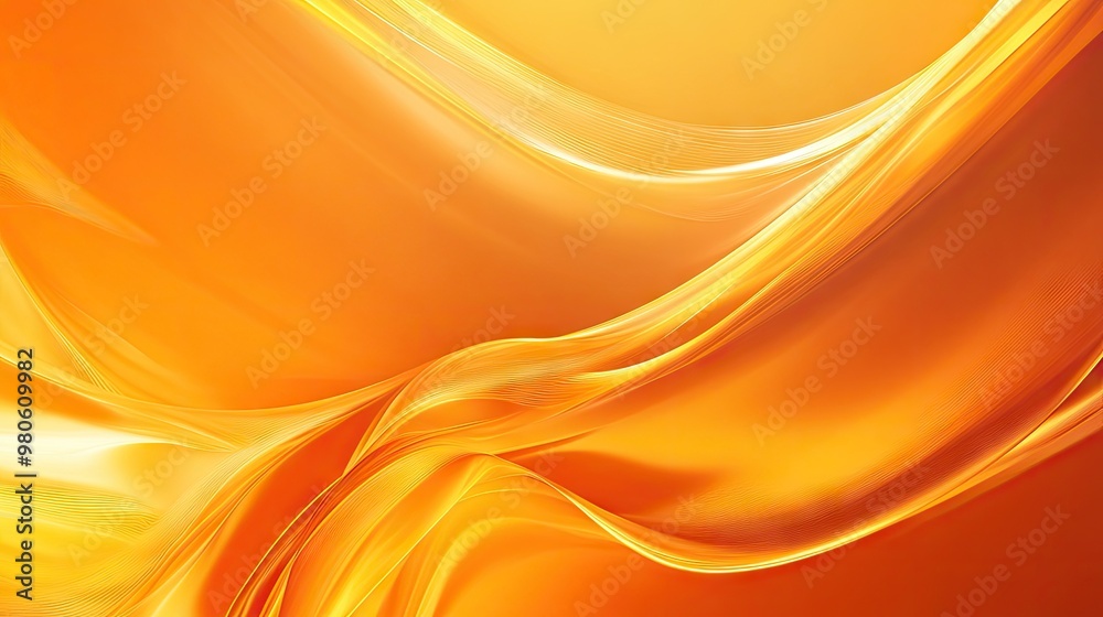 Fototapete a dynamic abstract orange background with bright curves and fluid gradients, representing warmth and