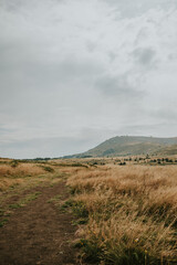 Fototapeta premium landscape with clouds and hills