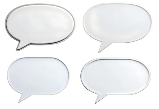 Set of message bubbles on a transparent background. Concept of advertising, thoughts and promotion