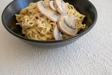 mushroom and cream noodles