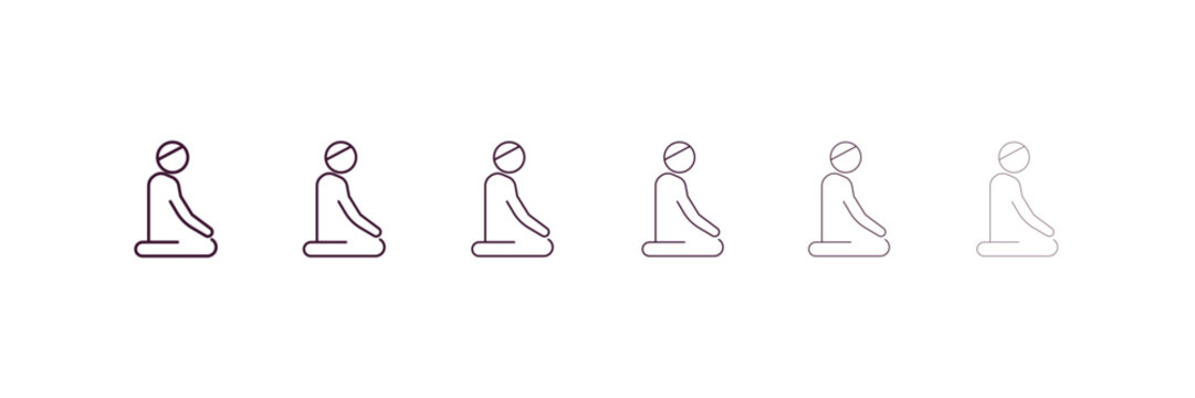 julus outline icon. Linear vector from people concept. 6 different line style julus icon included thin, light, regular, medium, bold, black