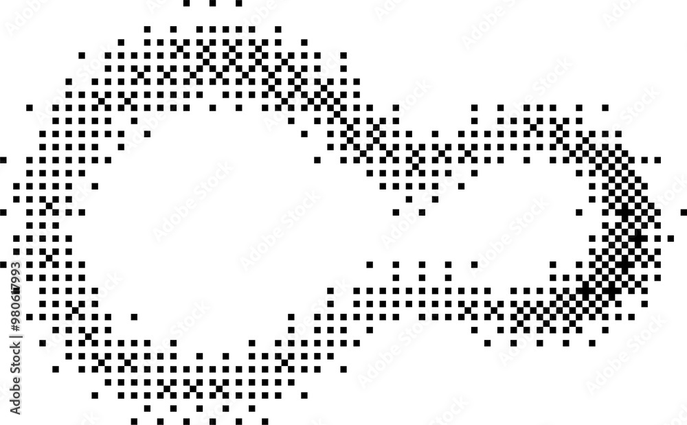 Poster bitmap pattern background organic shape. y2k gradient retro element. abstract noisy glitch halftone 