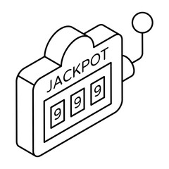 Modern design icon of jackpot board  