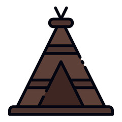 Teepee filled line icon © arkinasi