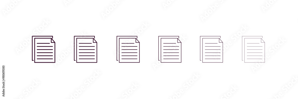 Aufkleber article outline icon. linear vector from programming concept. 6 different line style article icon in